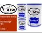 Preview: Mercedes-Benz, Blutorange '86, 2502: 500ml Lackdose + 500ml Klarlack + 250ml Härter - Set, von ATW Autoteile West.
